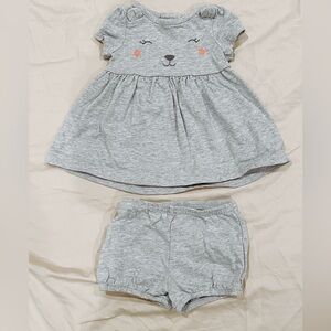 Simple Joy’s by Carter’s short sleeve dress with matching bloomer (newborn)